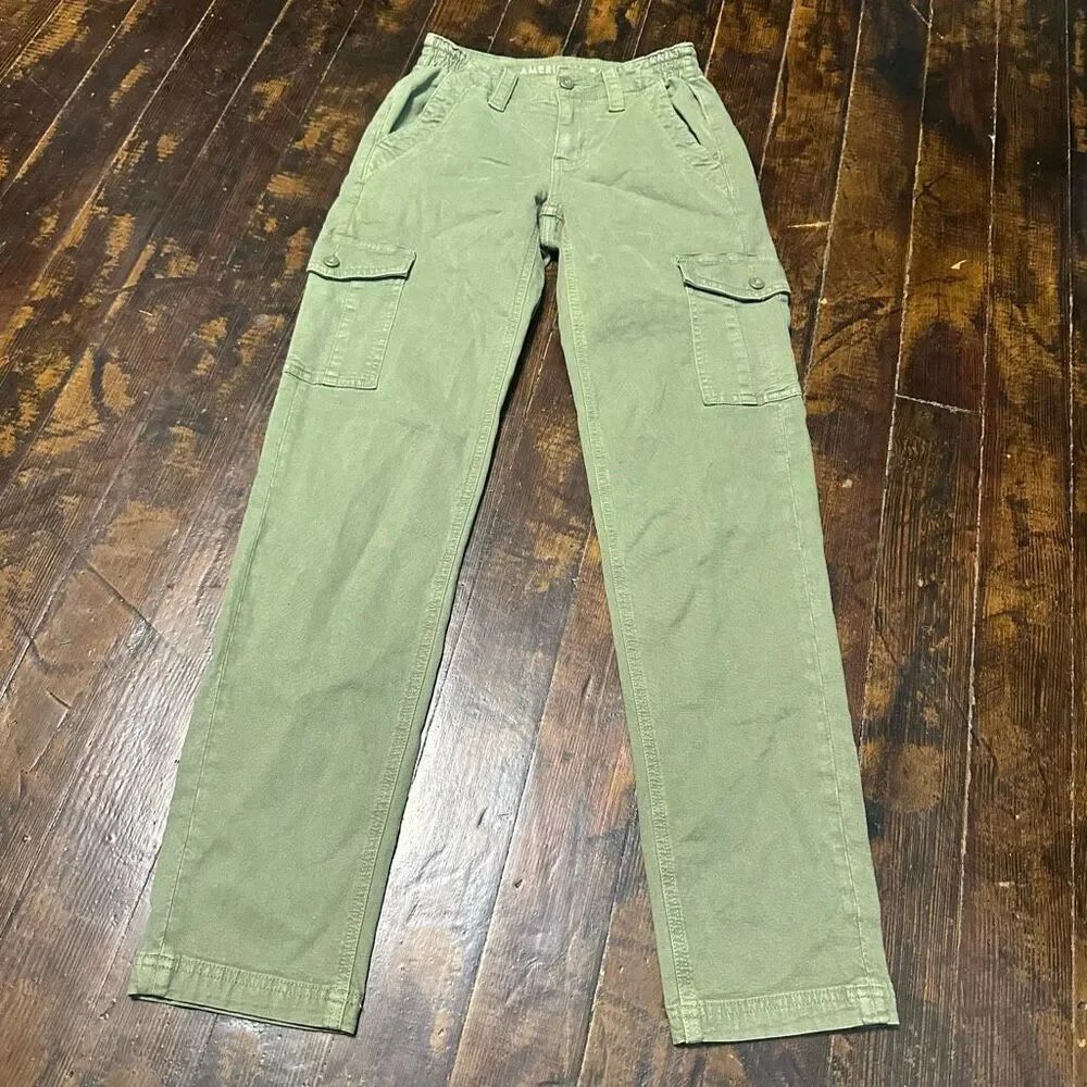 American Eagle 000 normcore green hip hop relaxed jeans